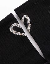 Tennissocken - Leopardenmuster - Schwarz