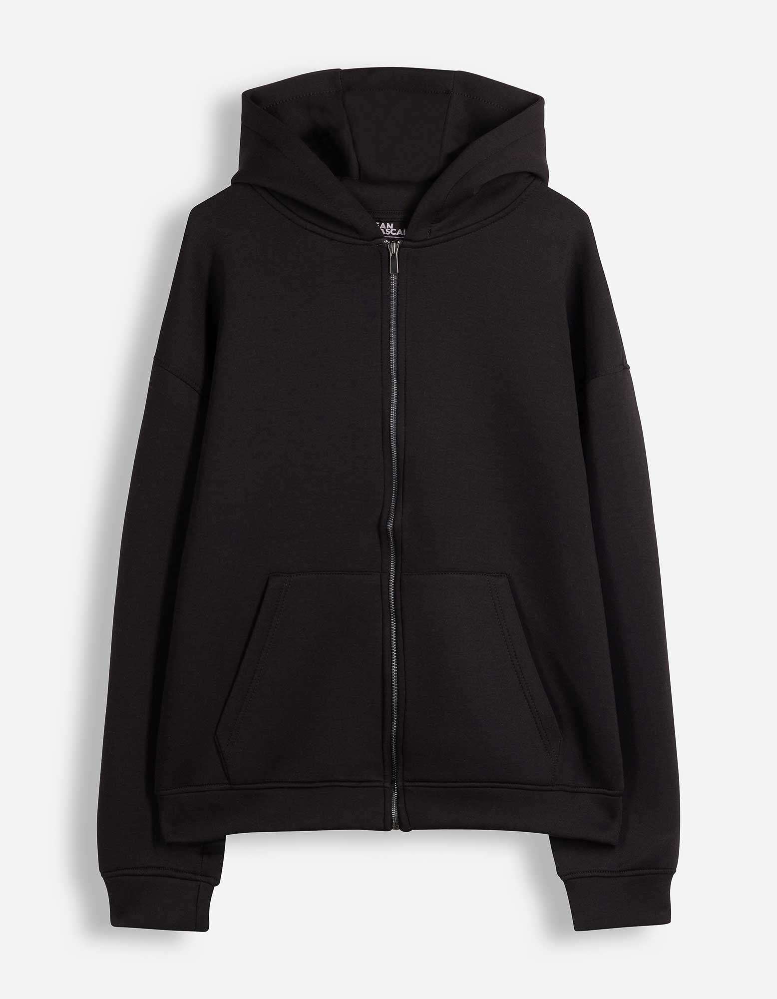 Sweatjacke - Oversized Fit - Schwarz