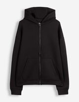 Sweatjacke - Oversized Fit - Schwarz