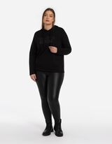 Kapucnis felső - Flitteres - fekete