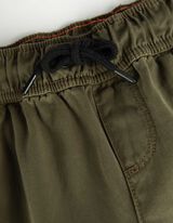 Bermuda  - Opgestikte zakken - donkergroen