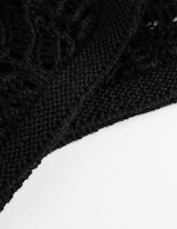 Strickpullover - V-Ausschnitt - schwarz