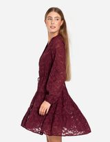 Bluza-haljina - tamno-crvena