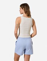 Cropped Top - Gerippt - Grau