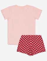 Set pijama alcătuit din bluză și pantaloni scurți - Minnie Mouse - Roz
