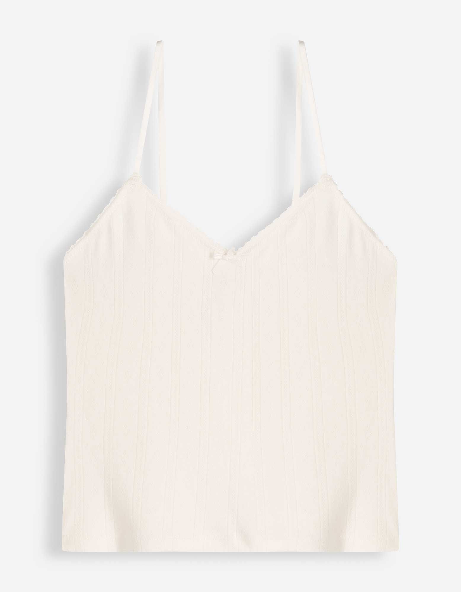 Unterhemd - Pointelle - Off-White