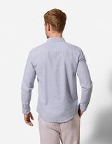 Hemd - Leinen-Mix - dunkelblau