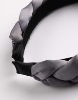 Ozdoba do vlasů  - Měkký materiál - svetle šedá