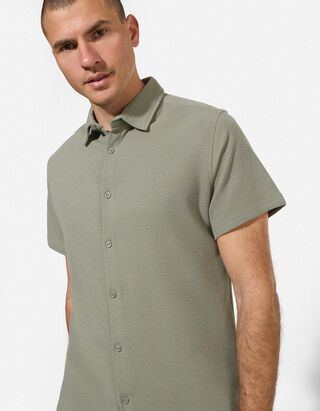 Hemd - Waffelstruktur - gr&uuml;n