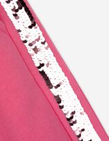 Jogginghose - Paillettenbesatz - pink