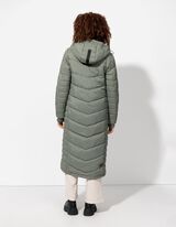 Steppmantel - Kapuze - dunkelgr&uuml;n