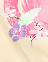 T-shirt - Print - lichtgeel