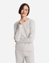 Pyžamový komplet pozostávajúci z trička s dlhým rukávom a nohavíc - bezova