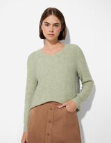 Pullover - V-Ausschnitt - grün