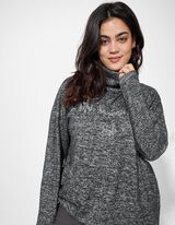 Tričko s dlouhým rukávem - Výšivka - cerná