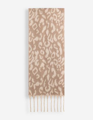Schal - Leopardenmuster - Beige