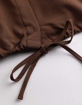 Bluse - Regulierbarer Saum - Braun