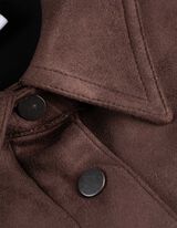 Kabát - Műbőr - sötétbarna