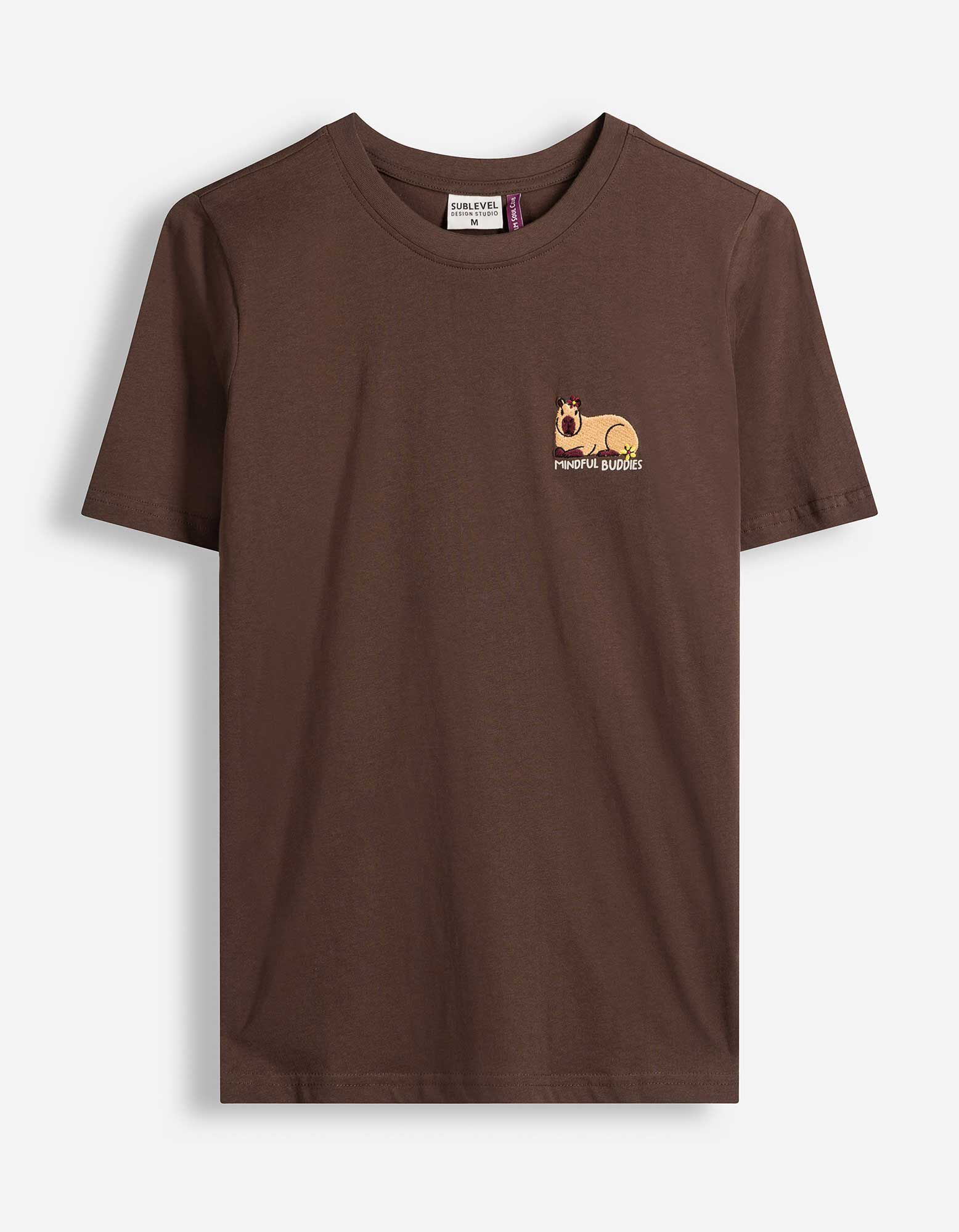 T-Shirt - Tiermotiv - Dunkelbraun