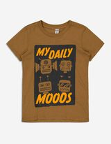 Tricou - Imprimeu - Maro deschis