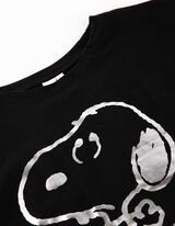 Duga majica - Print - crno