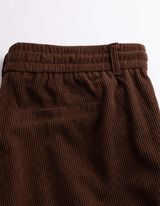 Cordhose - Elastischer Bund - Braun