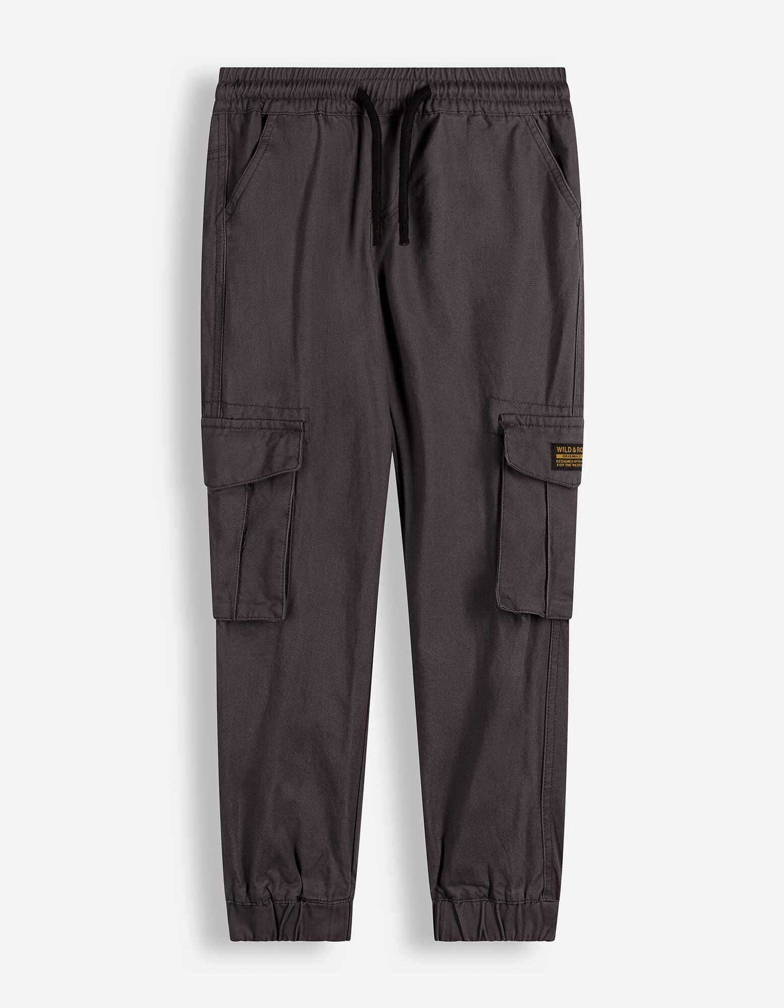 Jogpants - Aufgesetze Taschen - Dunkelgrau