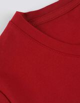T-shirt - Broderies - Rouge foncé
