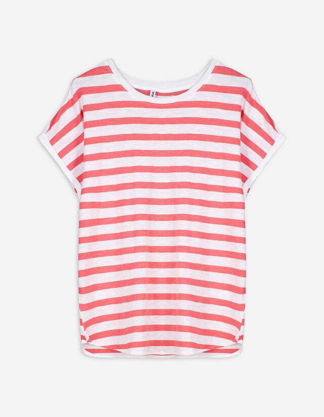 Shirt - Streifen - hellrot