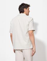 Šortky - Směs se lnem - bílá