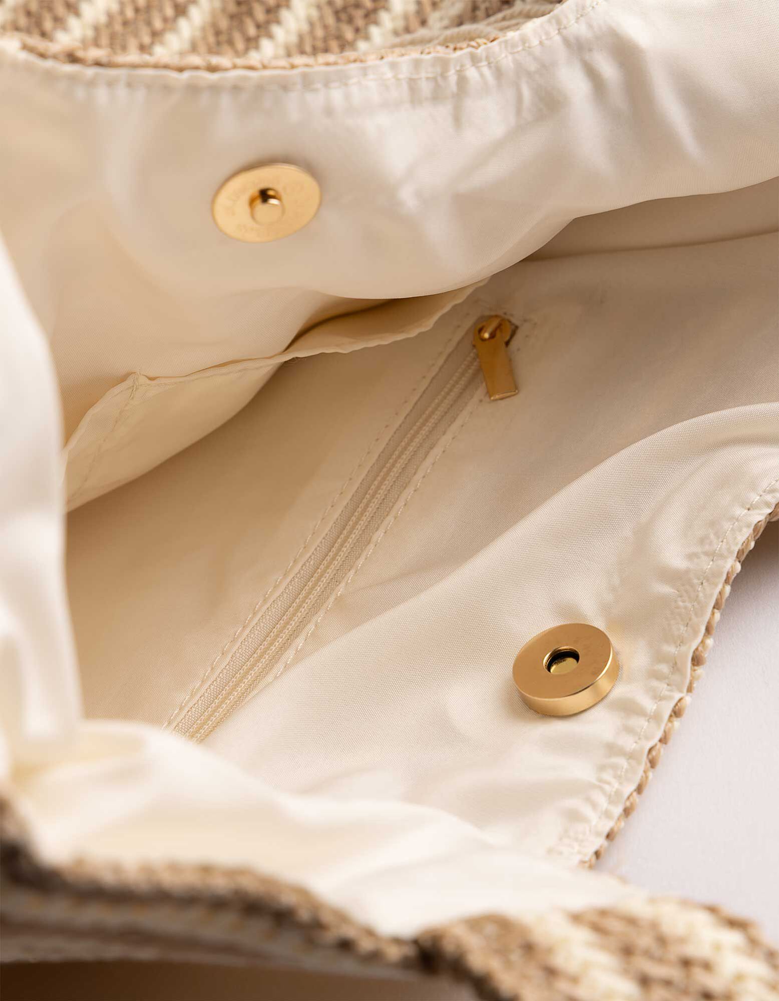 Beuteltasche - Stroh - Beige