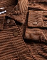 Hemdbluse - Aufgesetze Taschen - Braun