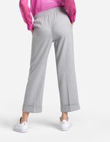 Pantaloni - Righe gessate - grigio