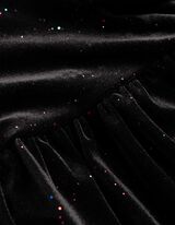 Robe - Tissu brillant - Noir