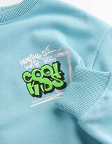 Sweatshirt - R&uuml;ckenprint - hellblau