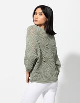 Strickpullover - Fledermausärmel - hellgrün