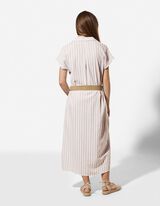 Kleid - Streifen - wei&szlig;