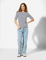 T-Shirt - Streifen - dunkelblau