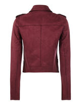 Damen Biker-Jacke in Velourslederoptik