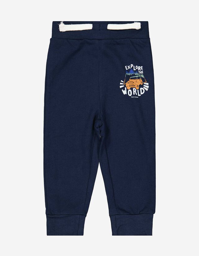 Pantaloni jogging - Imprimeu - Albastru inchis