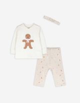Set aus Sweatshirt Hose und Stirnband - Fleece - weiß
