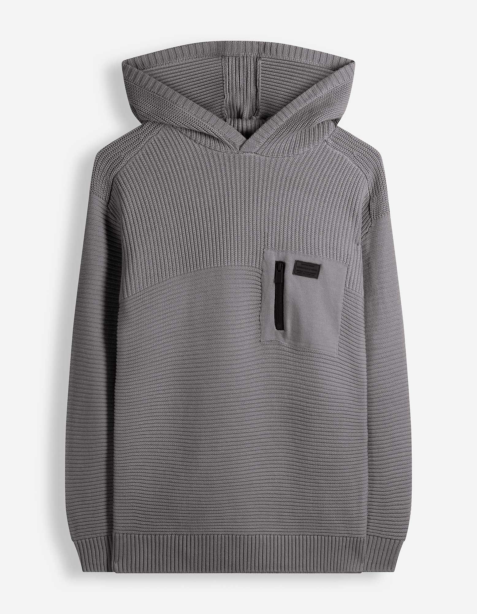 Pleten&yacute; sveter - Oversized Fit - Tmavosiv&aacute;