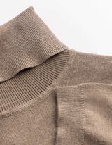 Pullover - Rollkragen - Beige