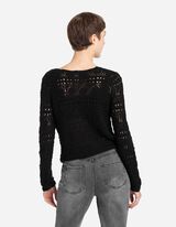 Maglione - Maglia traforata - nero