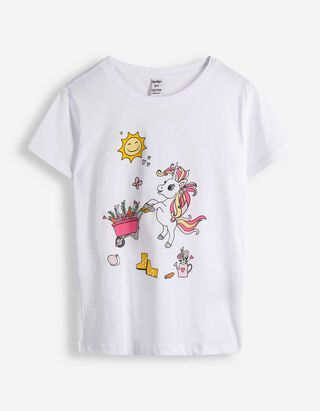 T-Shirt - Frontprint - wei&szlig;