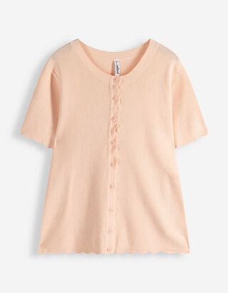 Cardigan - einfarbig - rosa