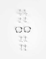 cercei - Pachet de 5 - Argintiu