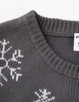 Maglione - Inserto di paillettes - grigio scuro