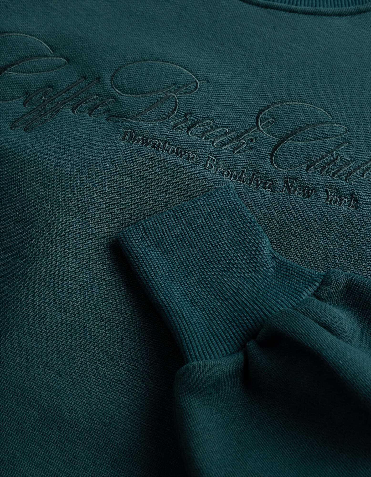 Sweatshirt - Ballonmouwen - Petrolblauw