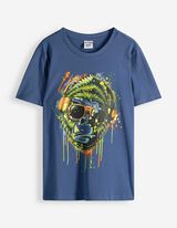 Tričko - Predn&eacute; tlač - tmavomodra